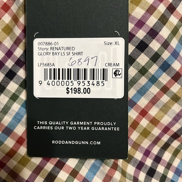 NWT Rodd & Gunn multi-colored plaid shirt size XL - Picture 4 of 13